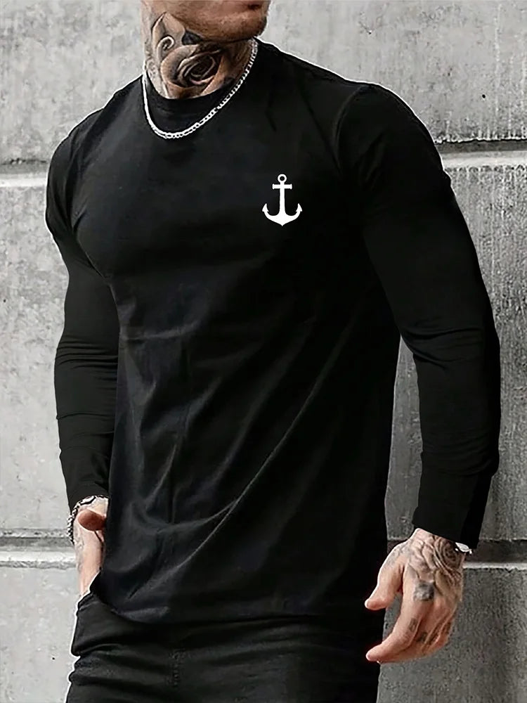 3D Print Casual Long Sleeve Tee