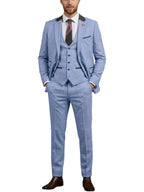 Linen Three-Piece Notch-Lapel Suit