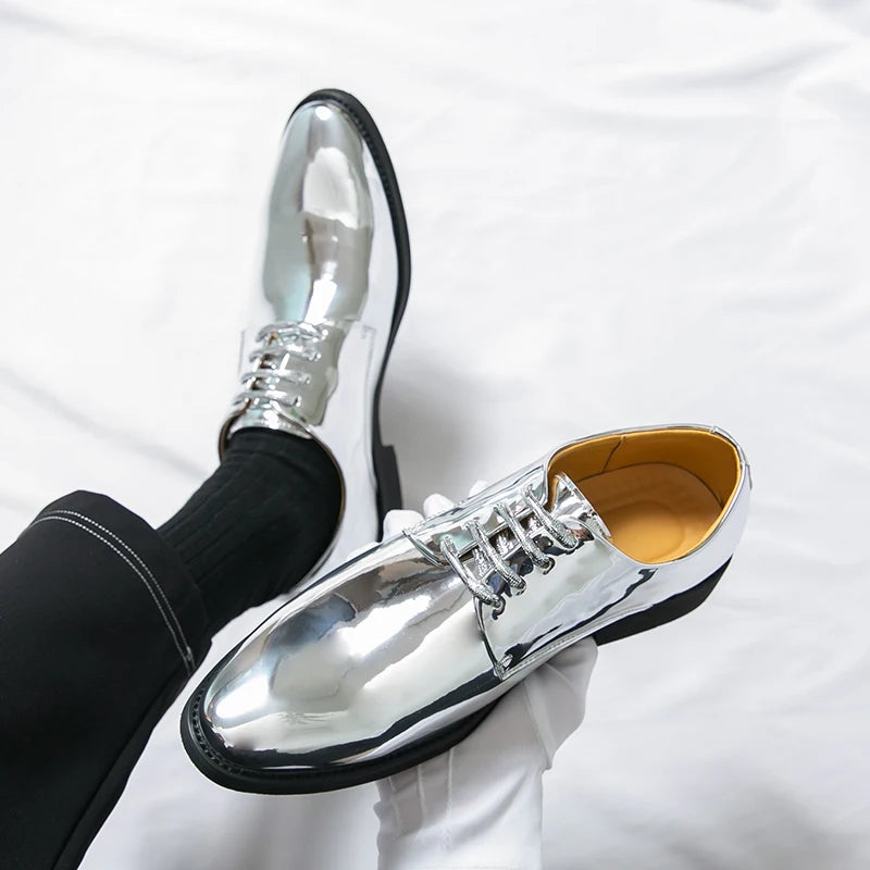 Patent Leather Pointed Oxfords