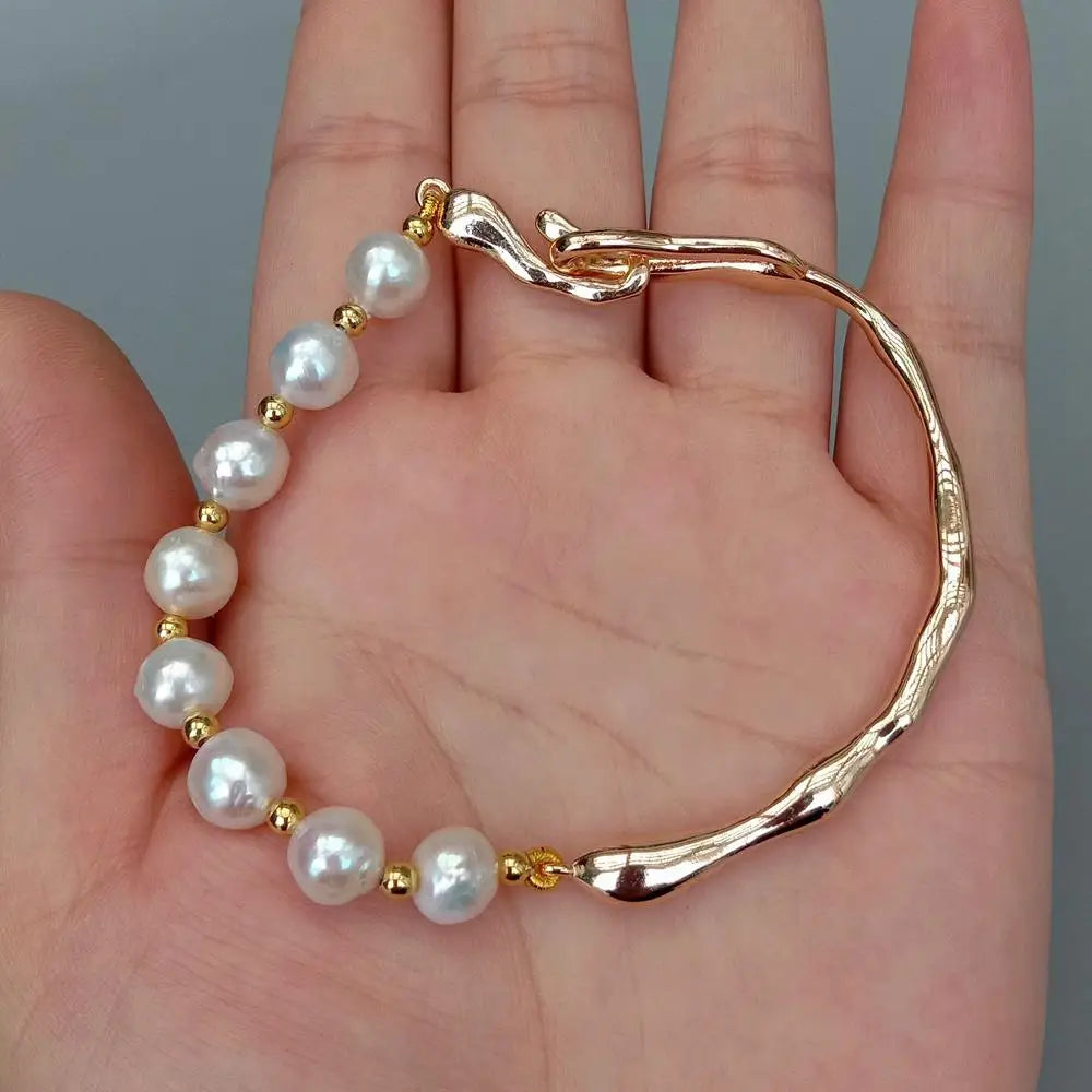 Keshi Pearl Cuff Bracelet