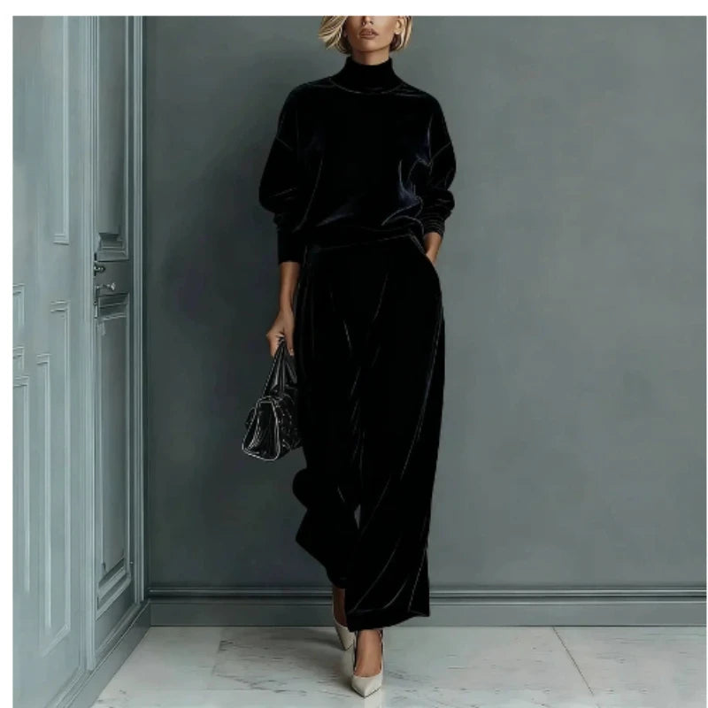 Velvet Casual Sportswear Set