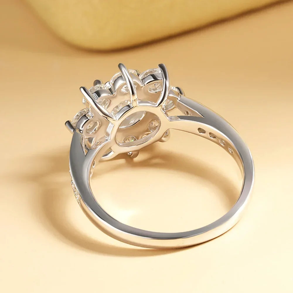Sunflower Moissanite Wedding Ring