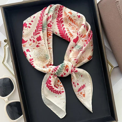 Luxury Print Silk Square Scarf