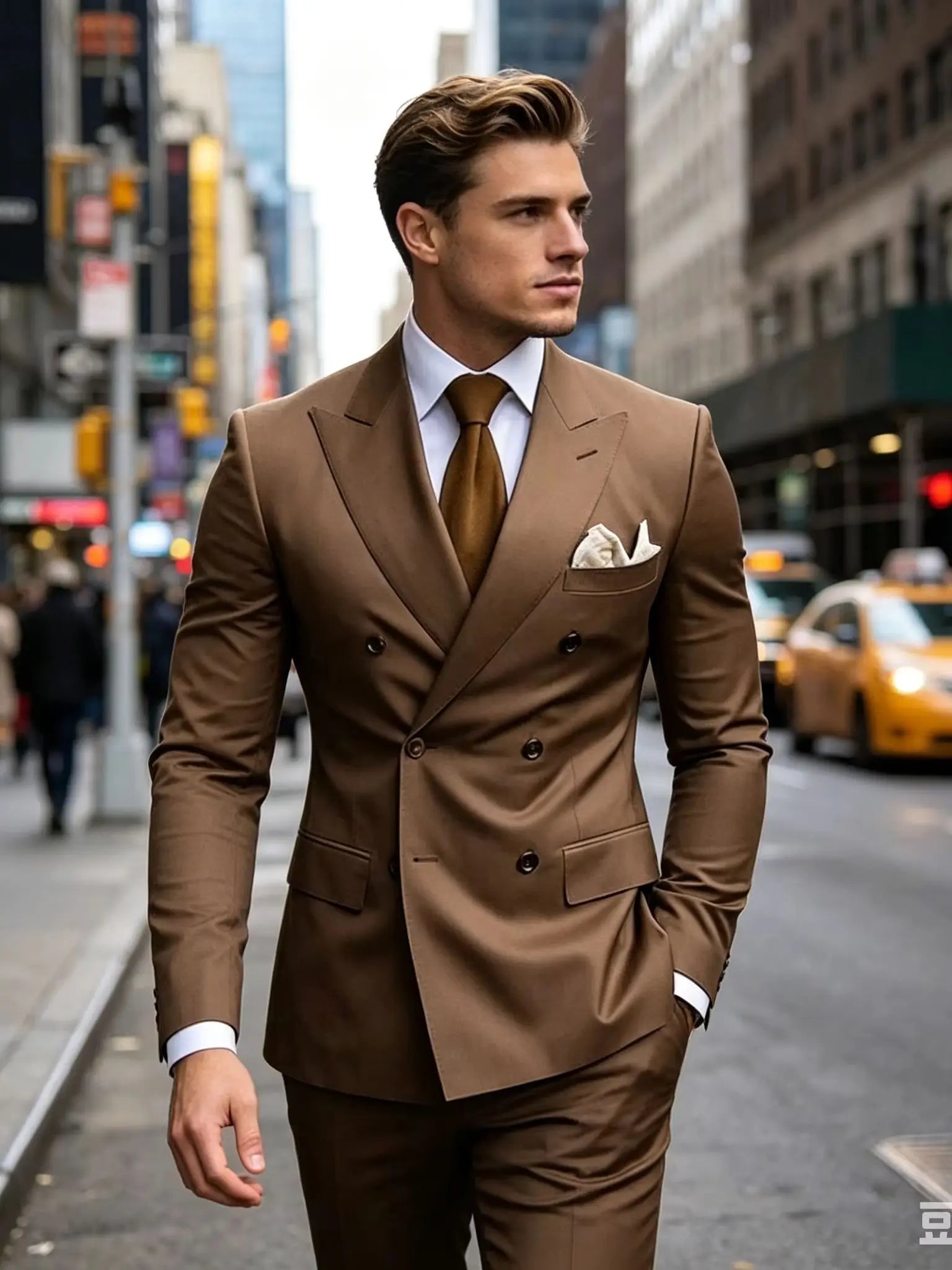 Sage Green Double-Breasted Wedding Suit
