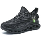 YRZL Sports Running Black Sneakers