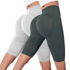 Seamless Hip-Lifting Yoga Shorts 2-Pack