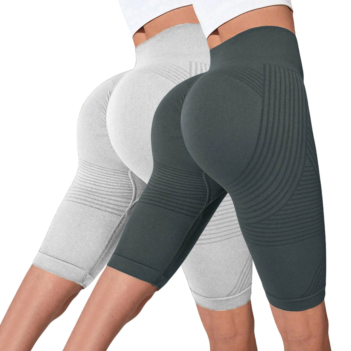 Seamless Hip-Lifting Yoga Shorts 2-Pack