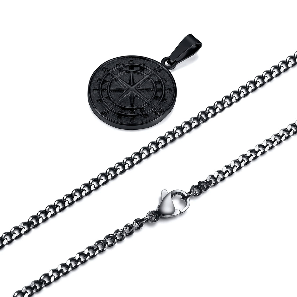 Mprainbow Viking Compass Necklace