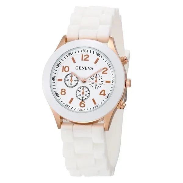 Female Quartz Silicone Strap Watch