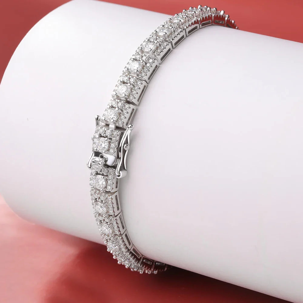 Women’s Moissanite Sterling Silver Bracelet