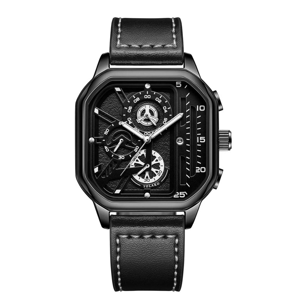 Yolako Square Leather Quartz Watch