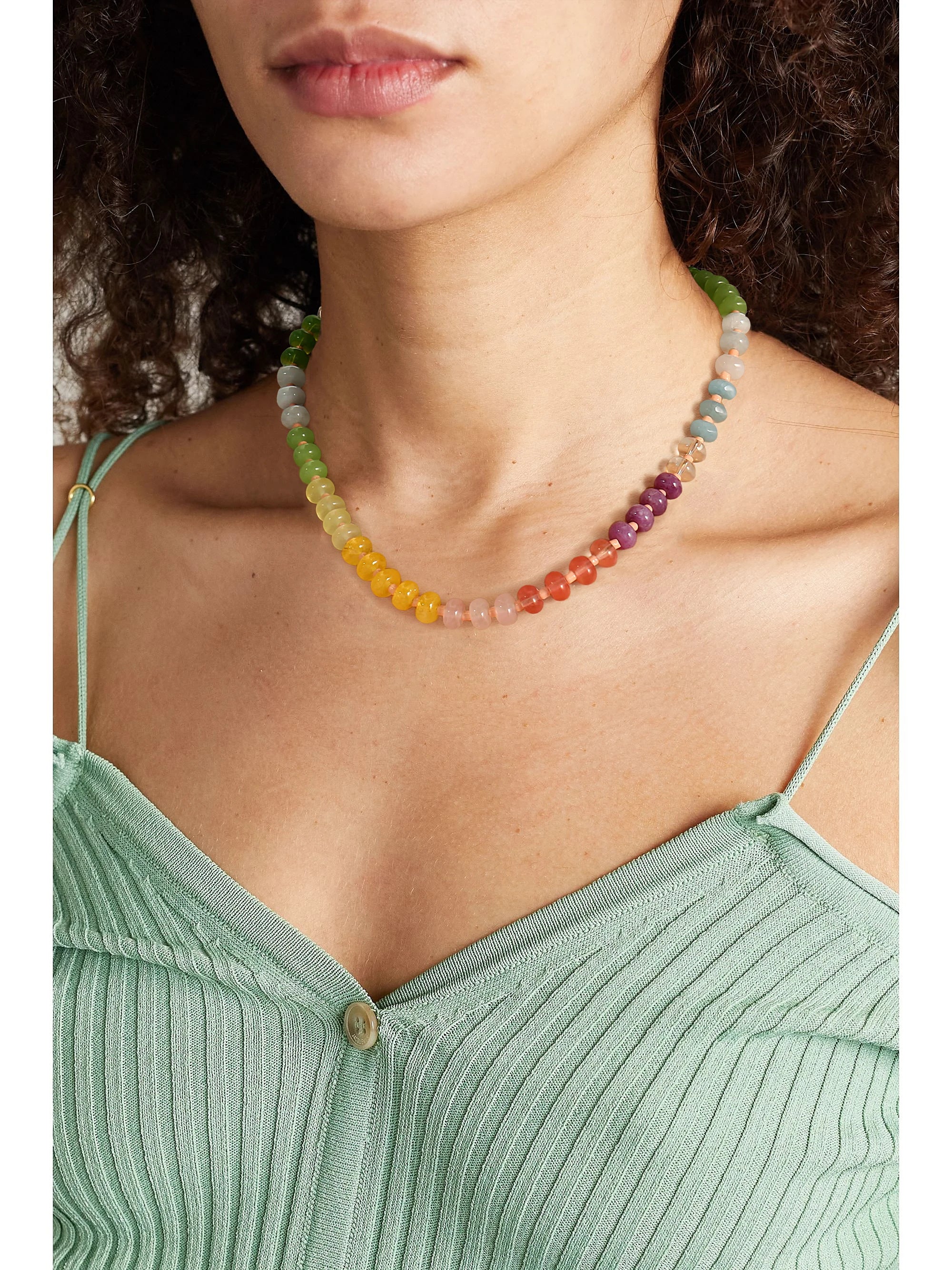 Rainbow Gemstone Choker Necklace