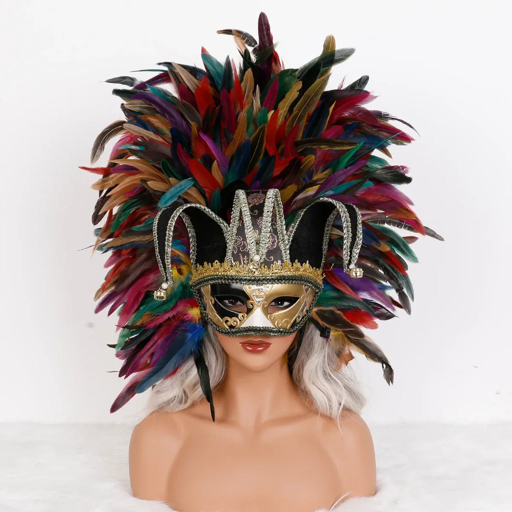 Feather Masquerade Party Mask