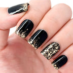 Mid-length French False Nails Leopard
