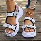Women Patchwork Wedge Sandals