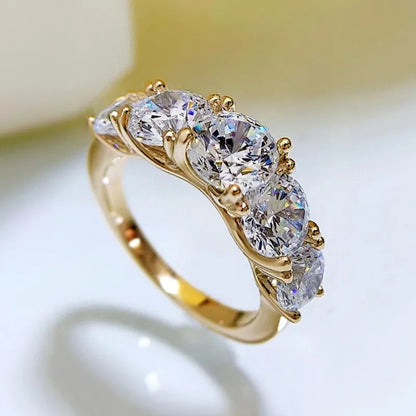 5-Stone Moissanite Wedding Ring