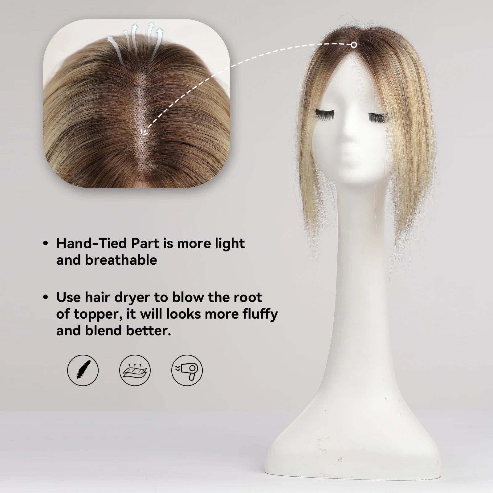 Brown Blonde Hair Topper