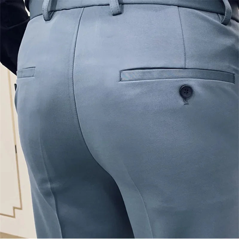 Slim Fit England-Style Suit Trousers