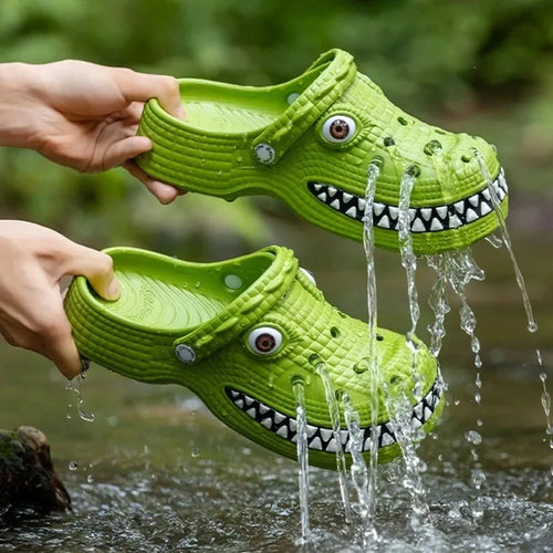 Crocodile Print House Clogs