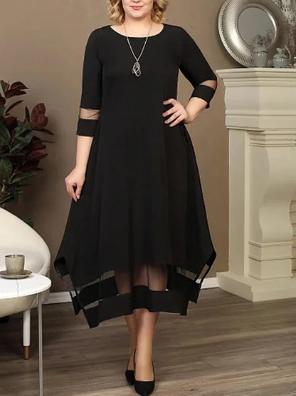 Elegant Plus Size A-Line Dress