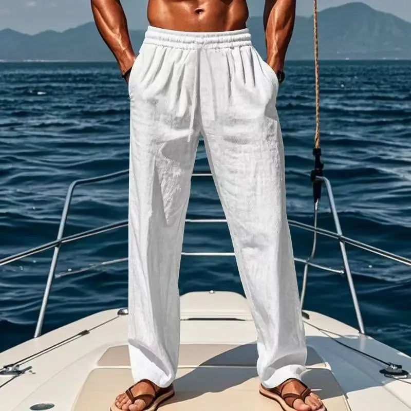 Beach Straight Linen Pants