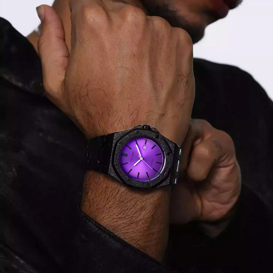 PINTIME Glitter Purple Quartz Watch