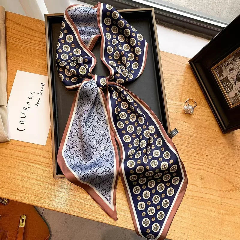 Graphic Ribbon Long Strip Scarf