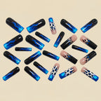 Y2K Blue Black Flame Press