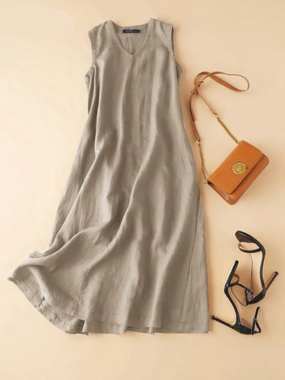 Summer Sleeveless V-Neck Dress