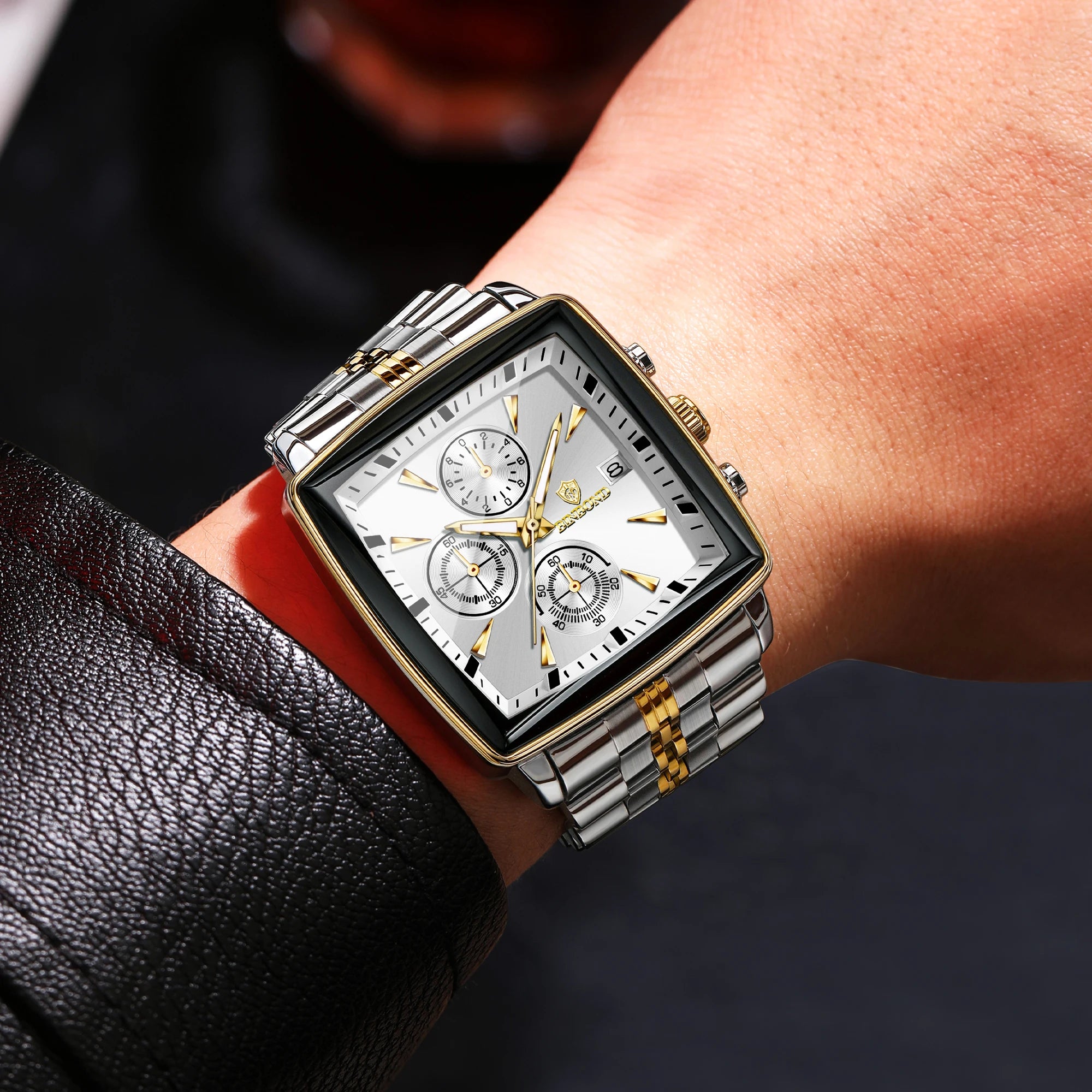 BINBOND Steel Chronograph Quartz Watch