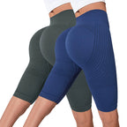 Seamless Hip-Lifting Yoga Shorts 2-Pack