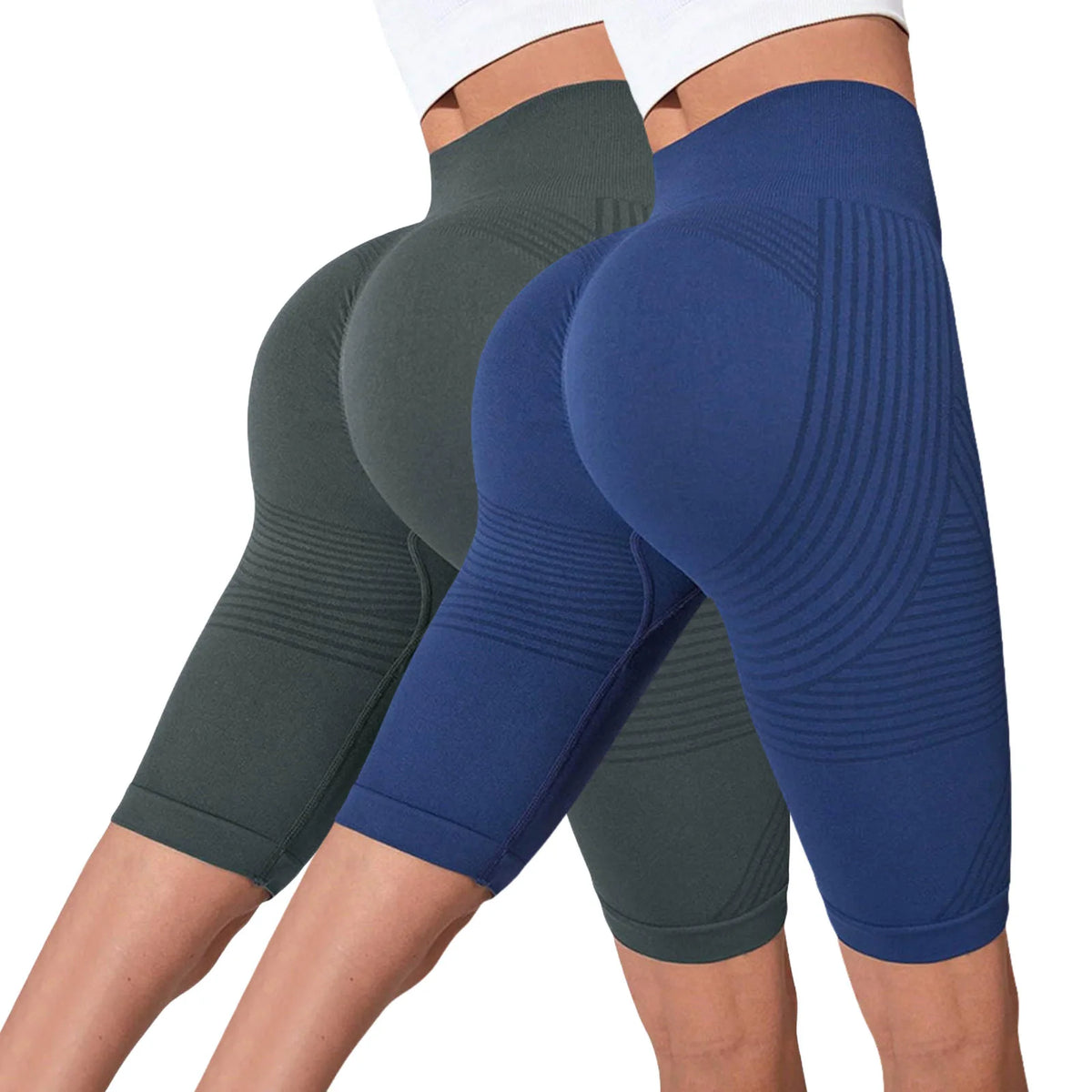 Seamless Hip-Lifting Yoga Shorts 2-Pack