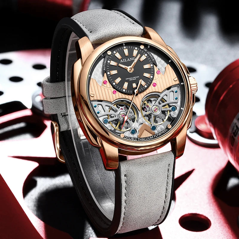 AILANG Tourbillon Leather Automatic Watch