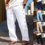 Linen Drawstring Beach Trousers