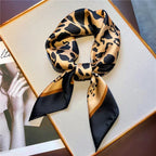 Leopard Print Square Headscarf
