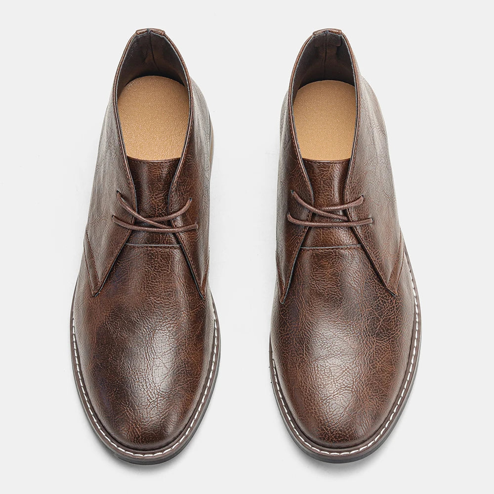 Simple PU Desert Boots