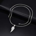 Prjewel Feather Pendant Necklace