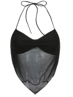 Lace-Up Summer Midriff Top