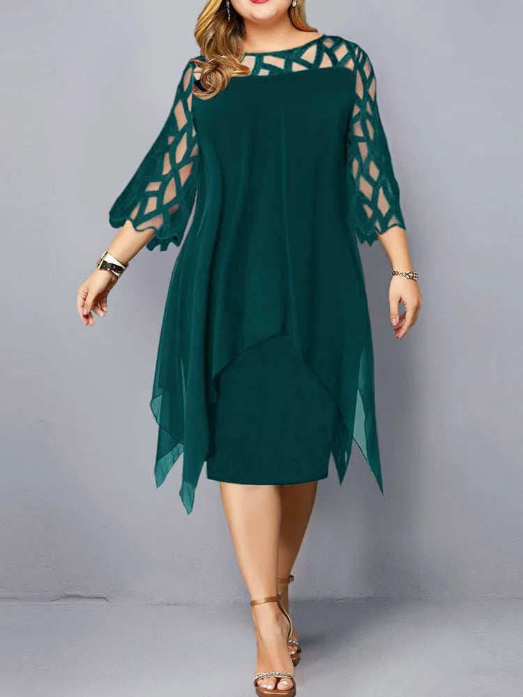 Plus Size Curvy Midi Dress