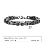 Men's Chunky Byzantine Bracelet
