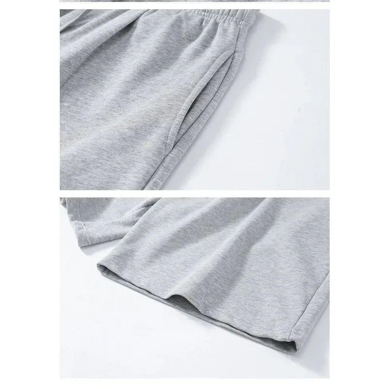 Elastic Cotton Drawstring Shorts