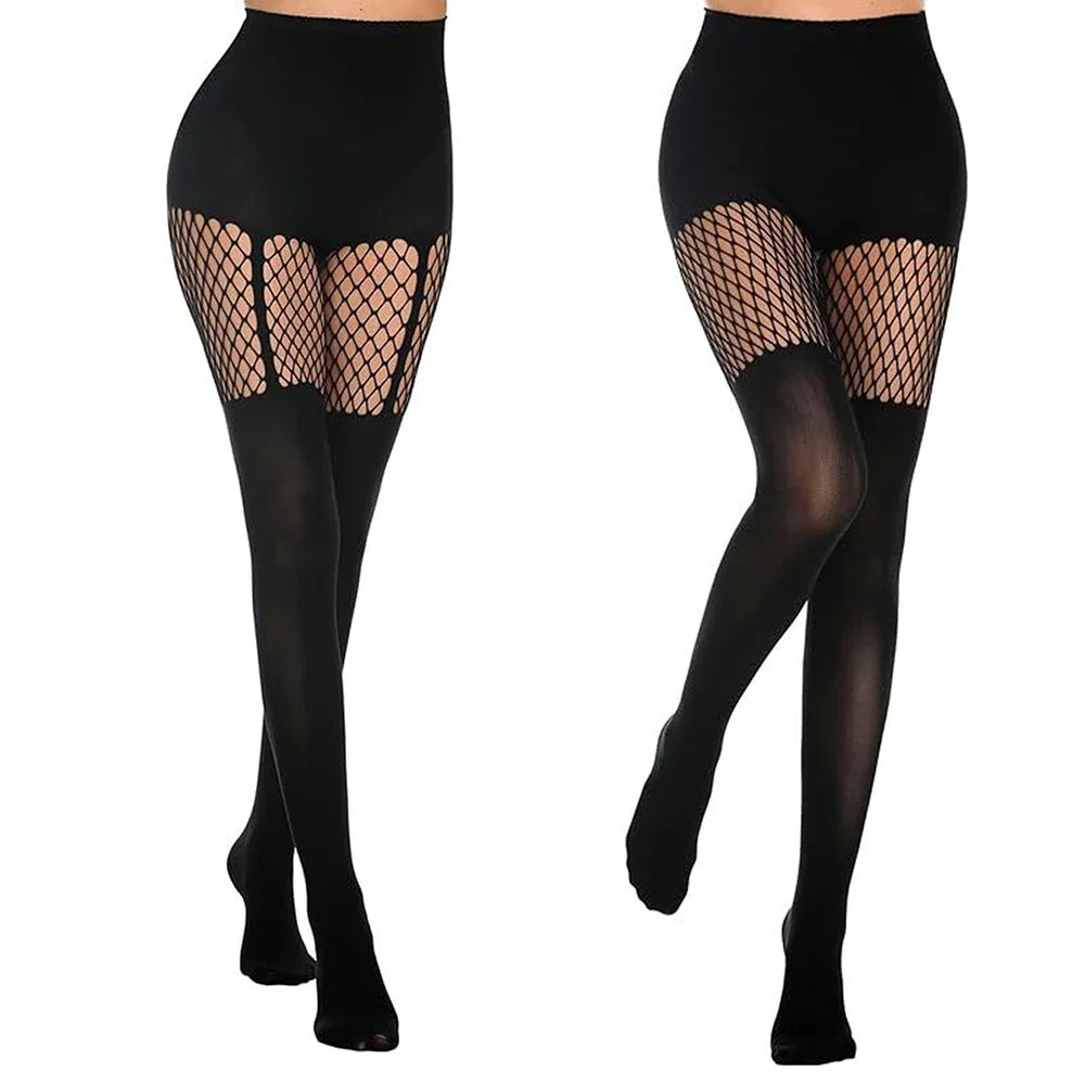 Black Suspender Style Tights