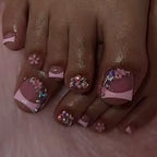 French False Toe Nails Heart