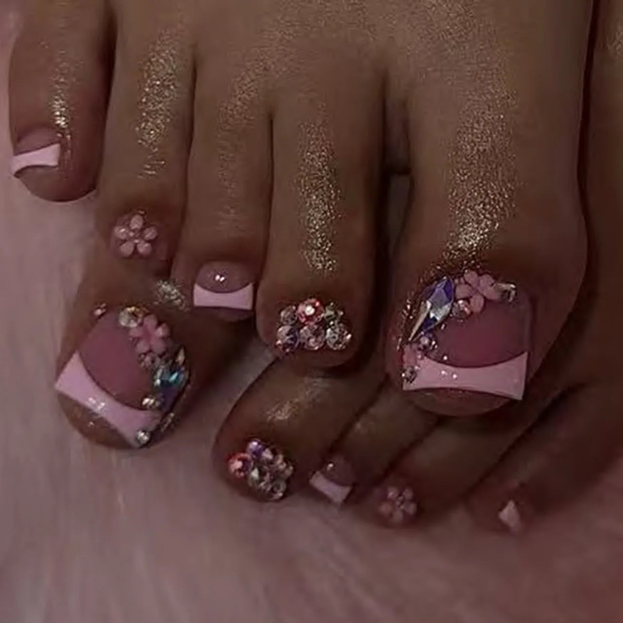 French False Toe Nails Heart