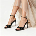 Ankle Strap High Heels Square