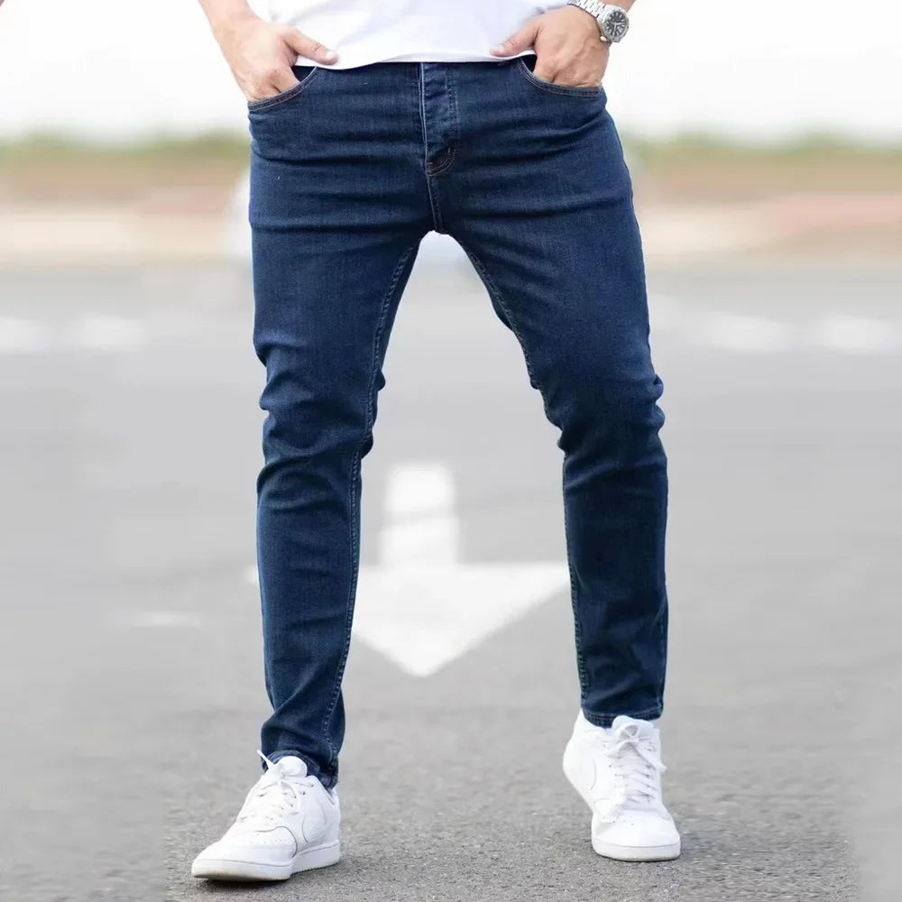 Slim Denim Zipper Jeans