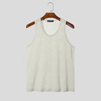 INCERUN Solid Streetwear Tank Top