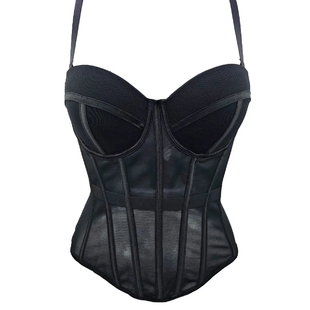 Transparent Mesh Sexy Corset