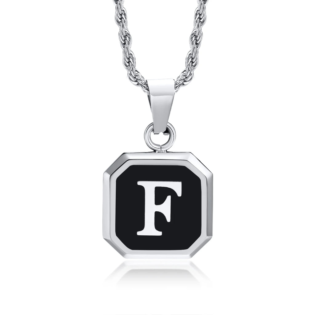Initials Letter Pendant Necklace