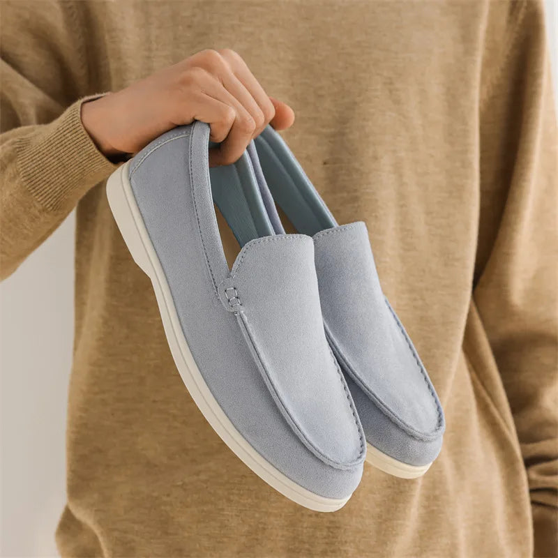 Suede Leather Driving Loafers
